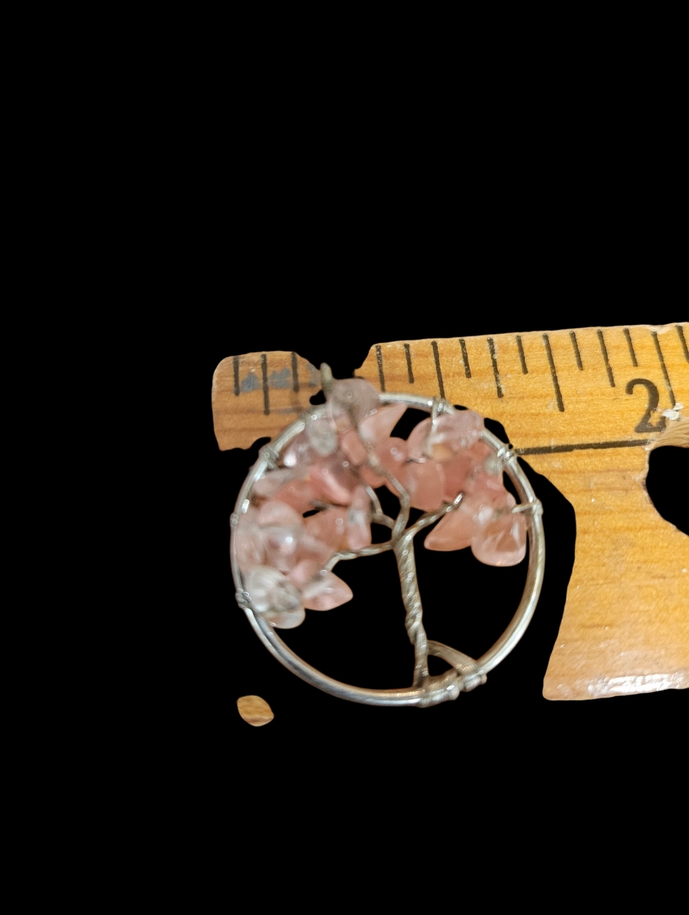 Tree Of LIFE Handmade ROSE quartz Crystal Pendant - Picture 3 of 3